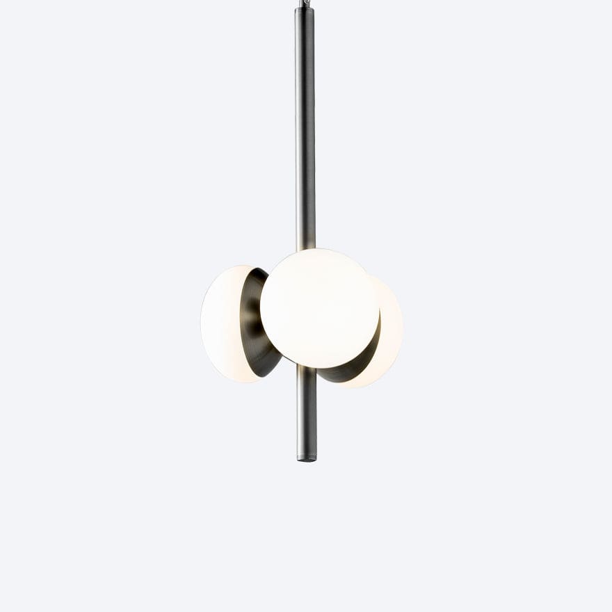 About Space Lighting Yosh Flat Opal Covered Glass on Tres Black