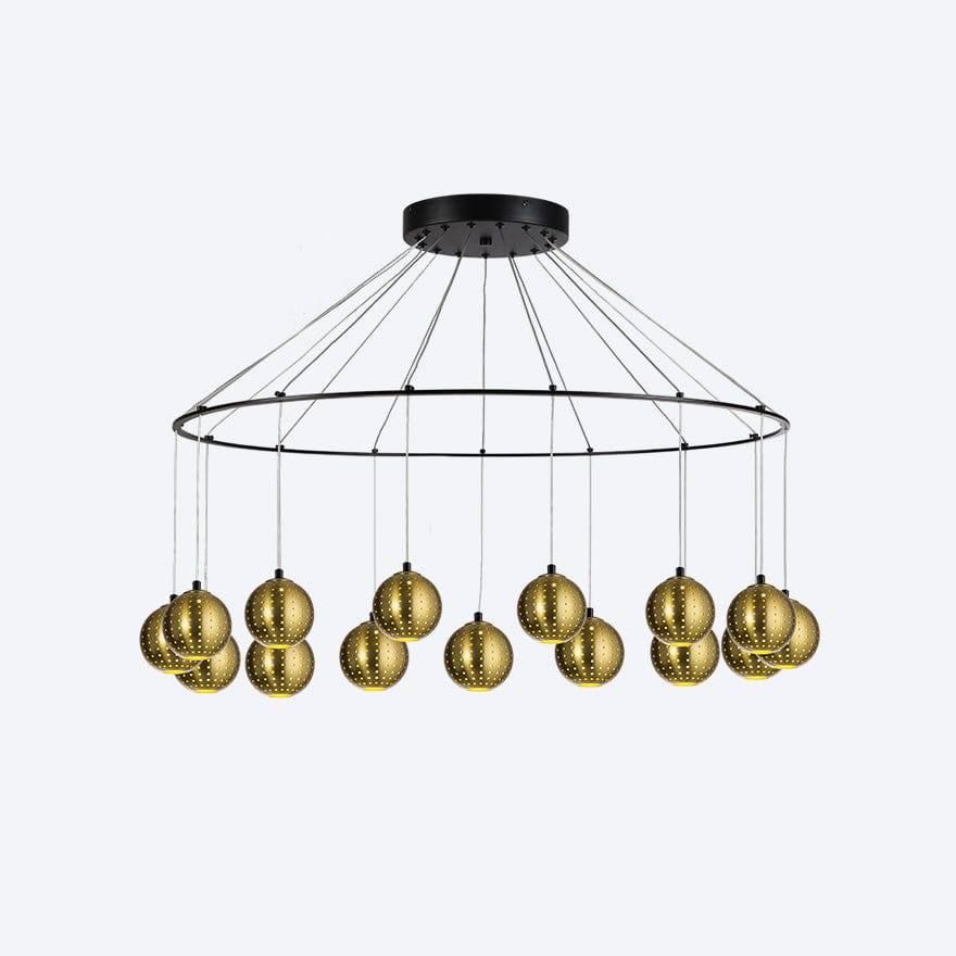 About Space Lighting Zoro Round 15 Light Dimmable Pendant Light with Yosh E shade