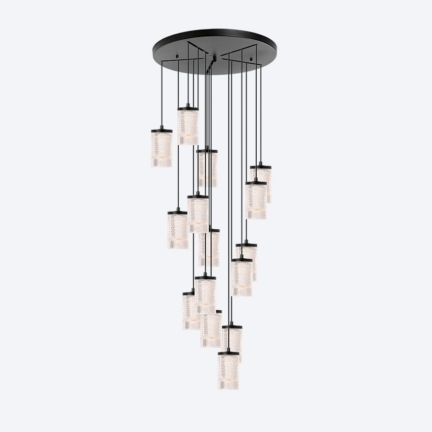 Acrylic 15 Drop Chandelier Pendant