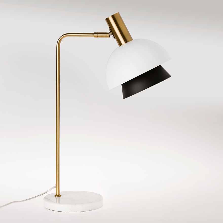 Addi Table Lamp with Cambio Shade C White and D Black