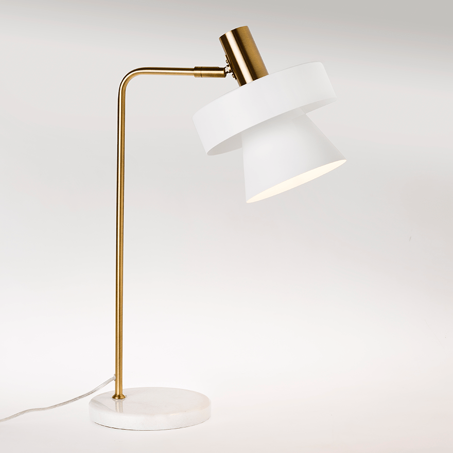 About Space Lighting Addi Table Lamp with Cambio Shade B White and D White