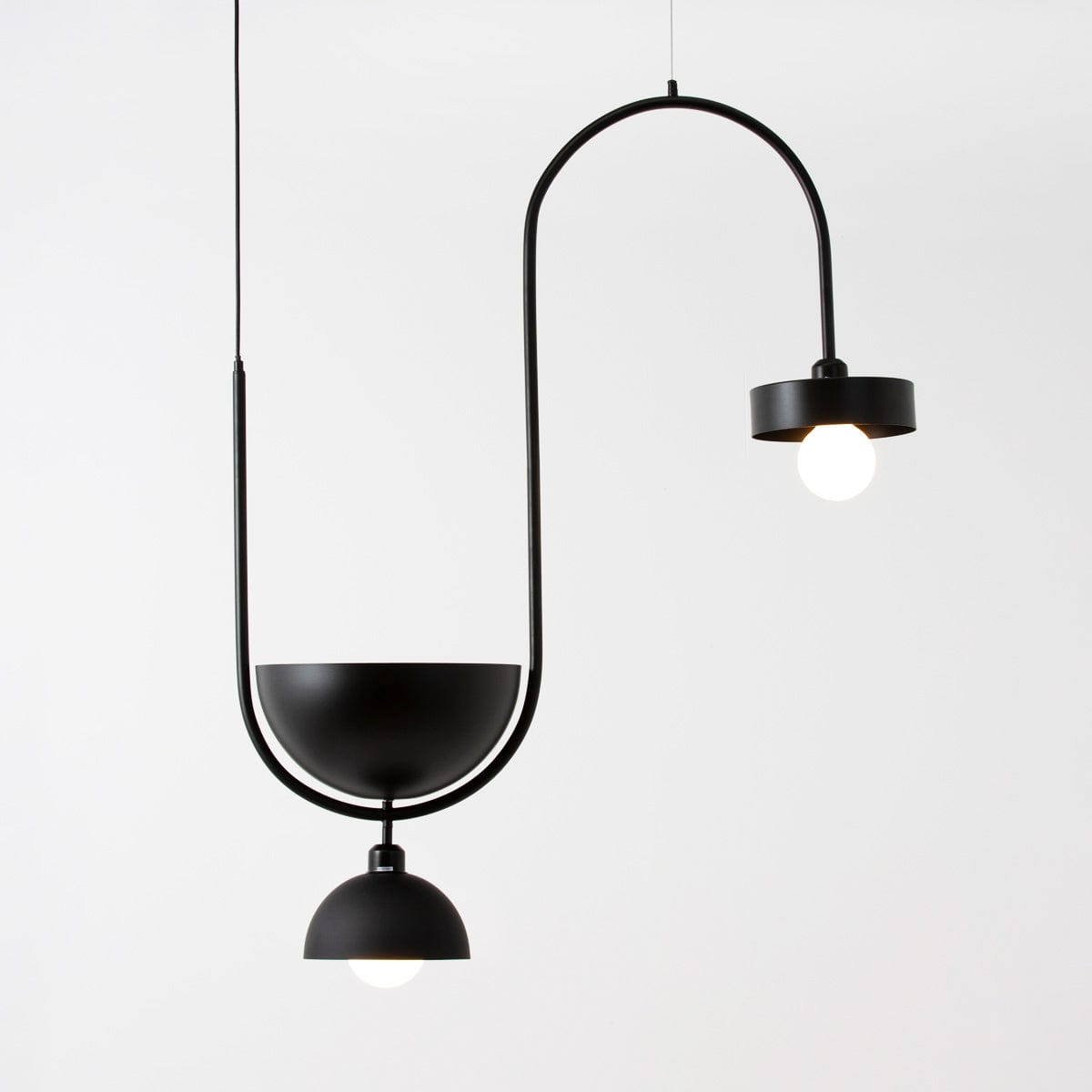Belki Duo Pendant with Cambio Shade C Black and B Black