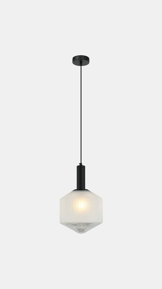 Camilla Ribbed Glass Pendant