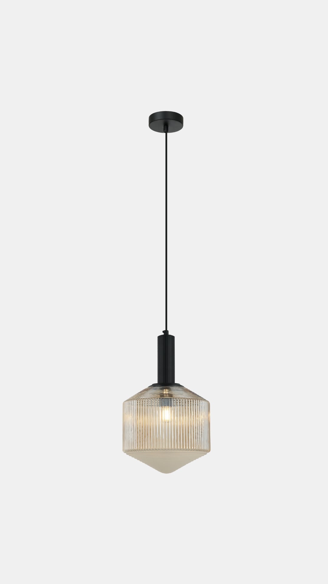 Camilla Ribbed Glass Pendant