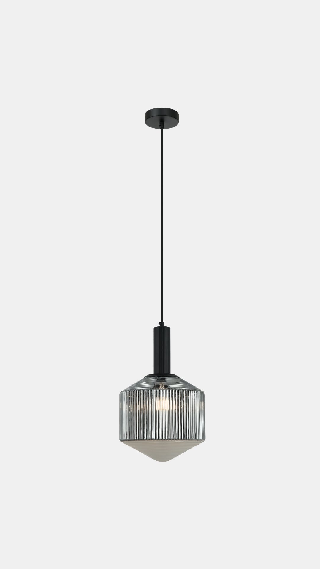 Camilla Ribbed Glass Pendant