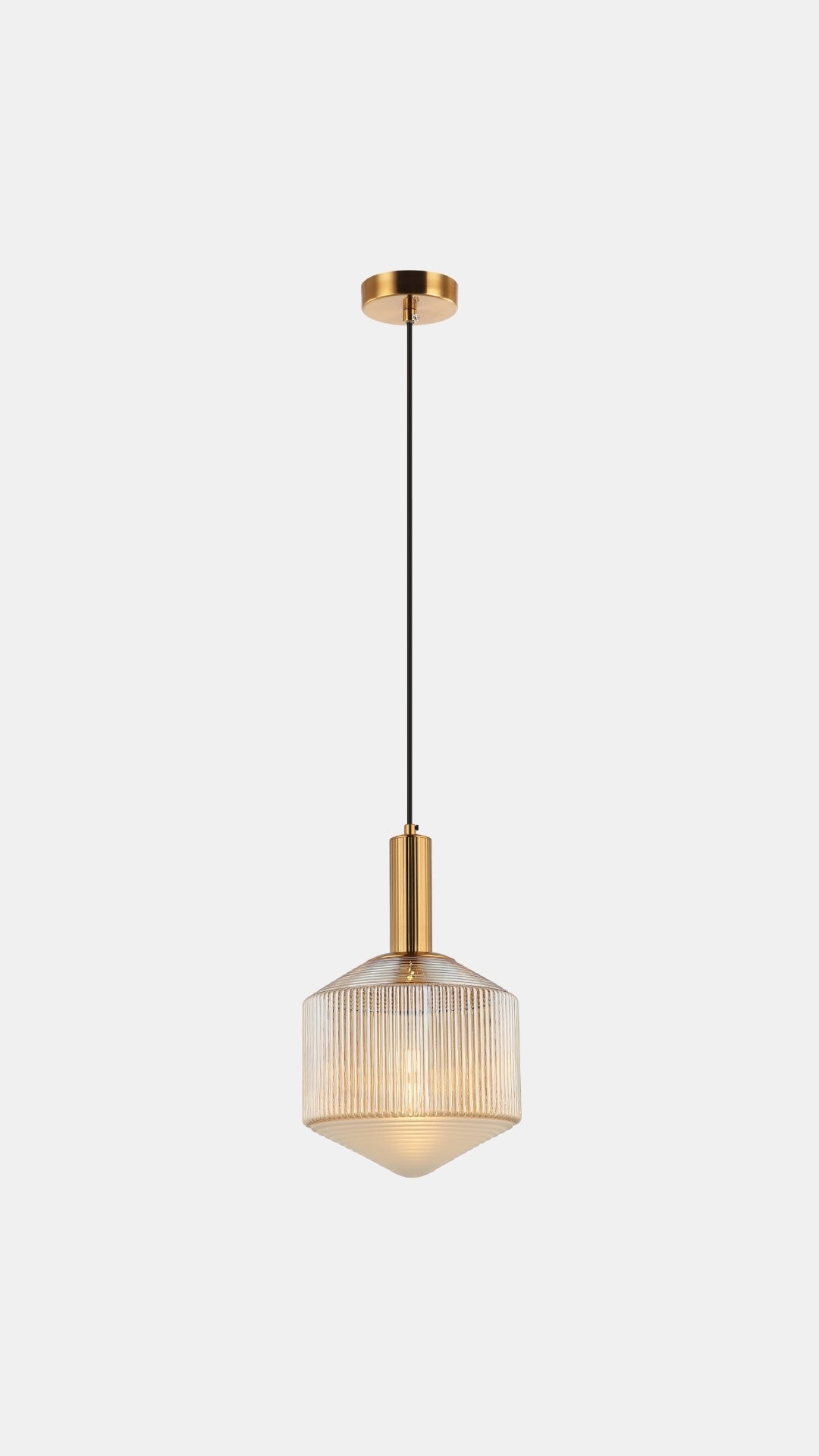 Camilla Ribbed Glass Pendant