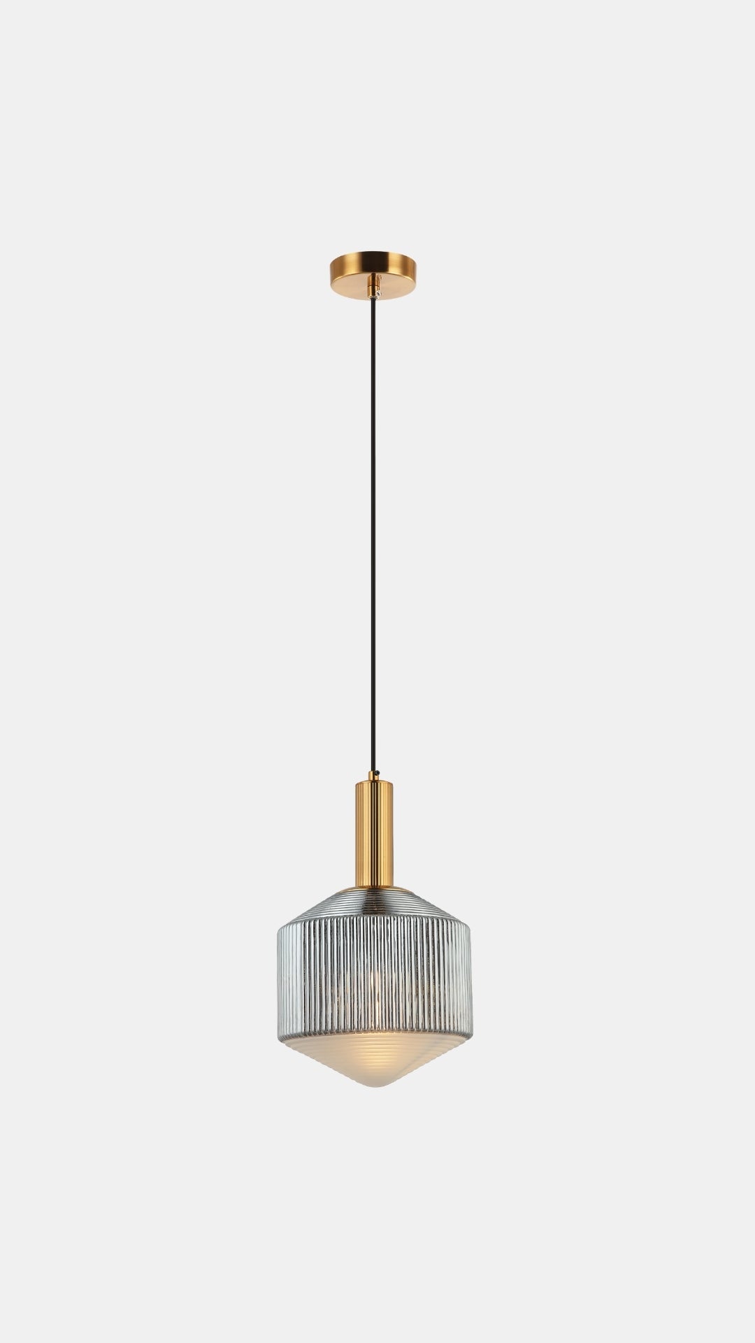 Camilla Ribbed Glass Pendant