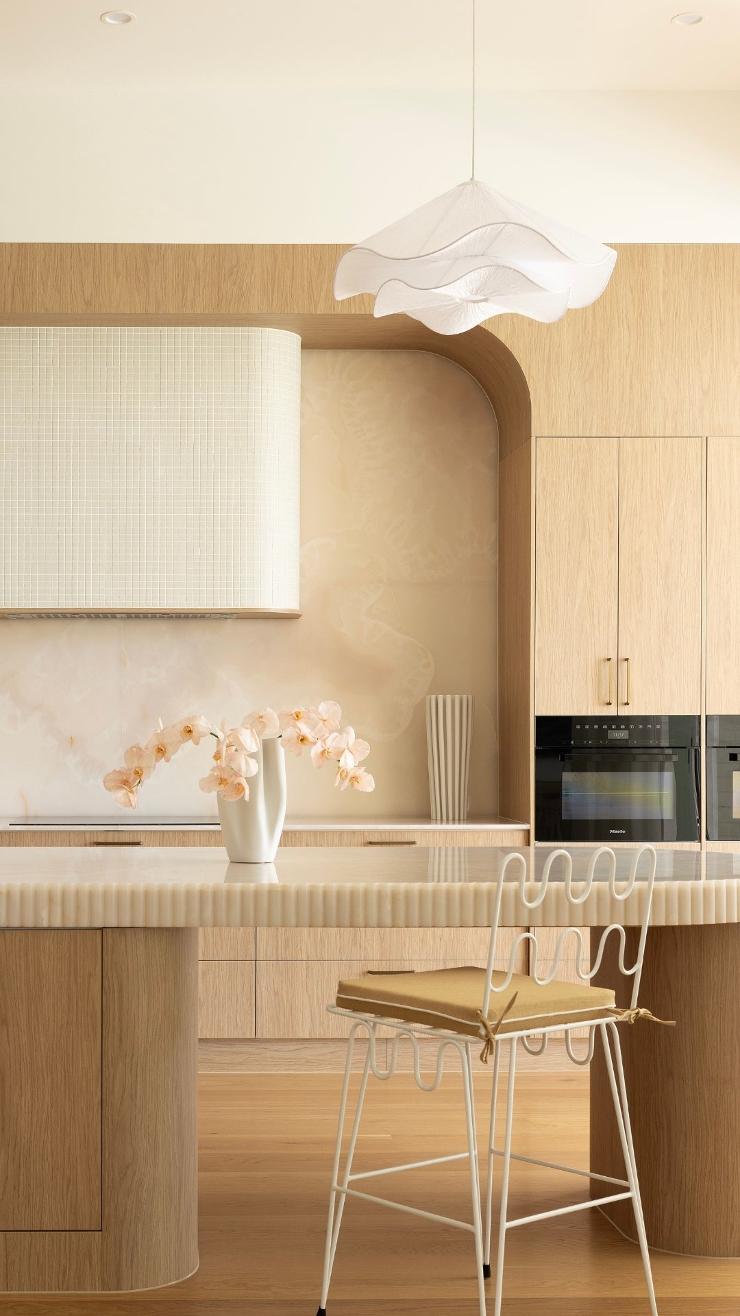 Caroline White Double Pendant