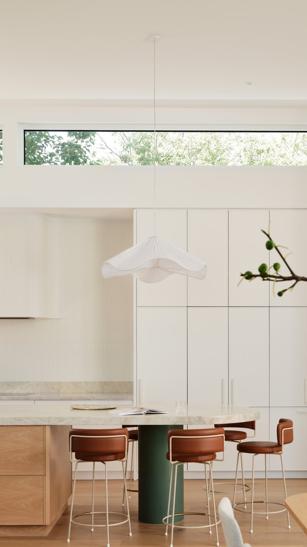 Caroline White Single Pendant