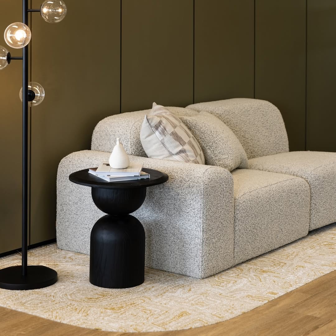 Caterpillar Floor Lamp Black Clear Yosh Glass