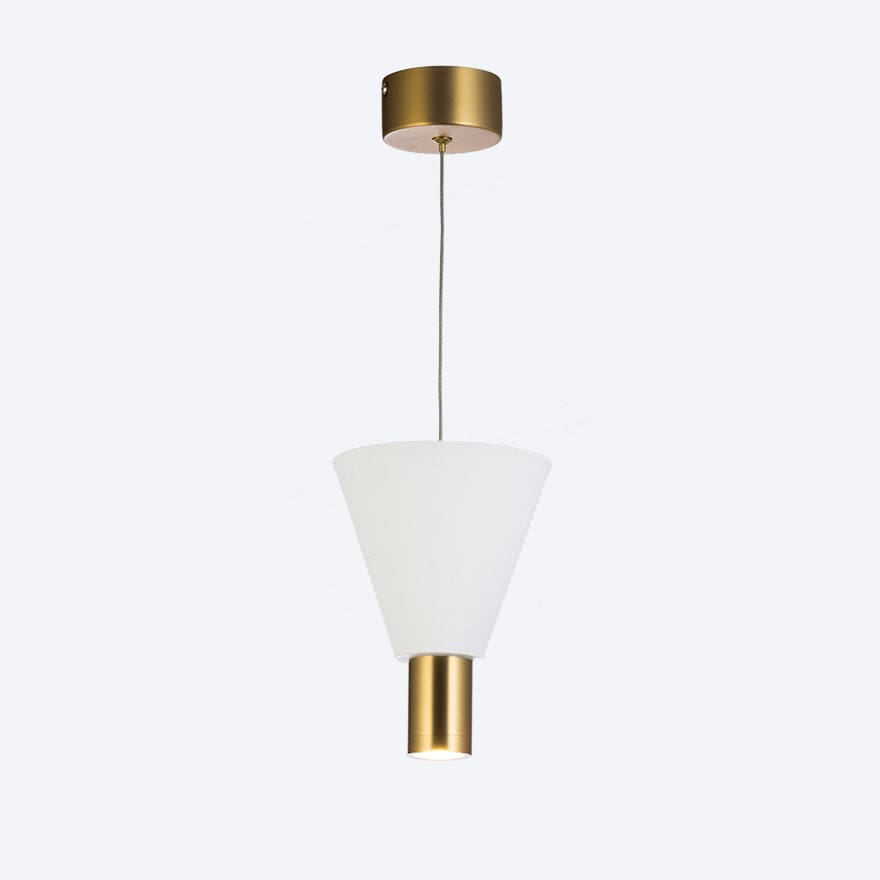 Cambio Drop LED in Brass with Cambio Shade DL White