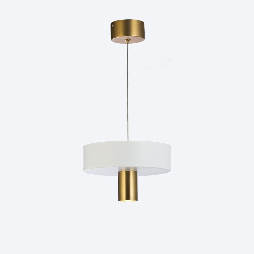 Cambio Drop LED in Brass with Cambio Shade BL White
