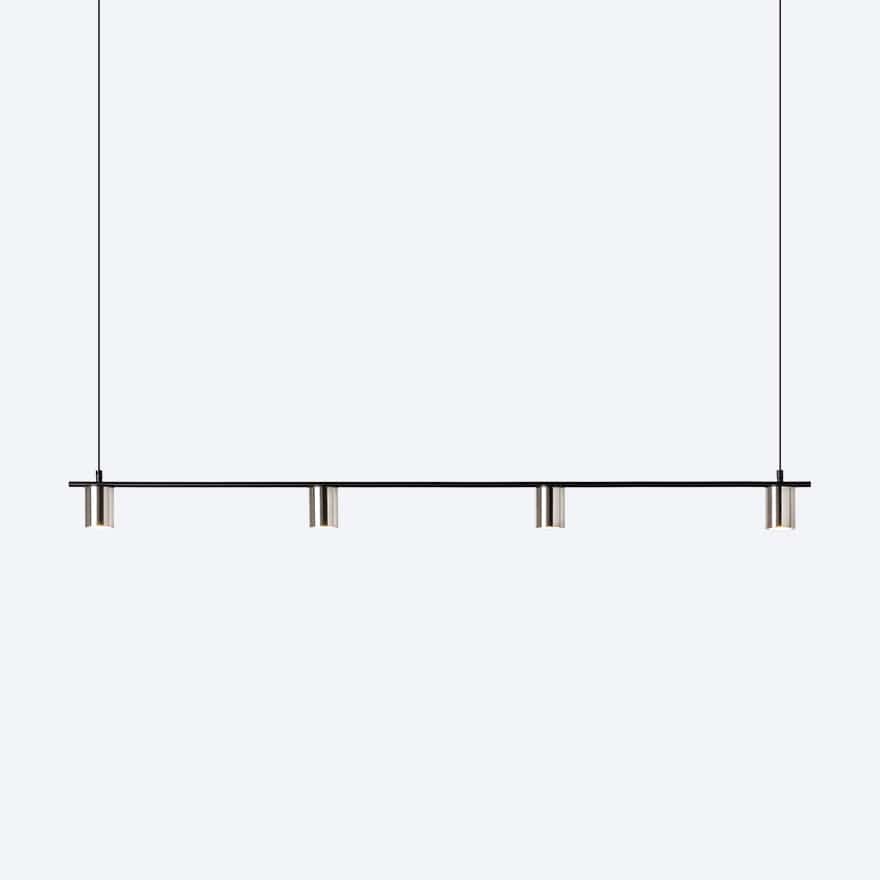 Capri 4 Linear Pendant Light Nickel