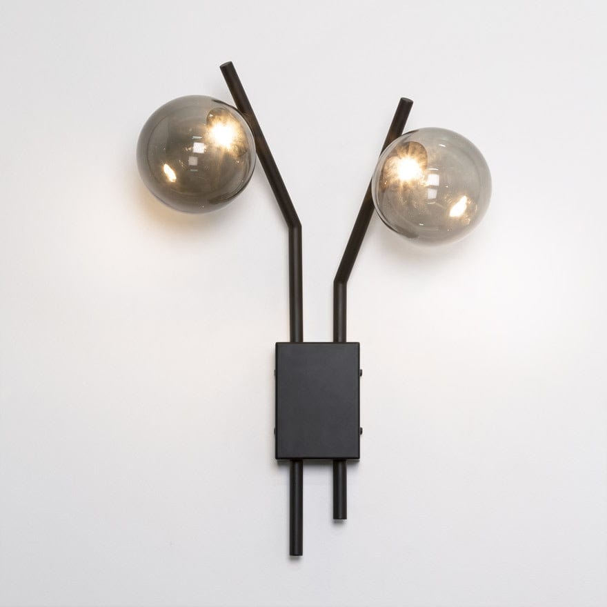 About Space Lighting Caterpillar Wall 2D Black with Smoke Glass
