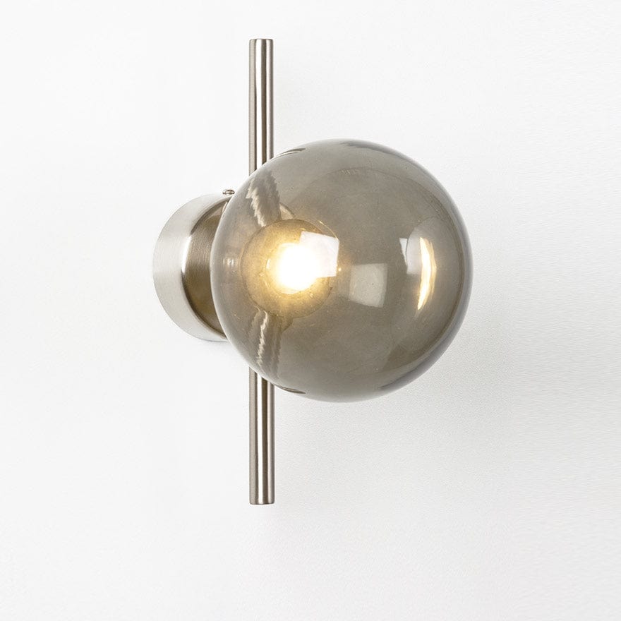 Caterpillar Wall A LED Indoor Wall Light With Yosh Glass Smoke Round