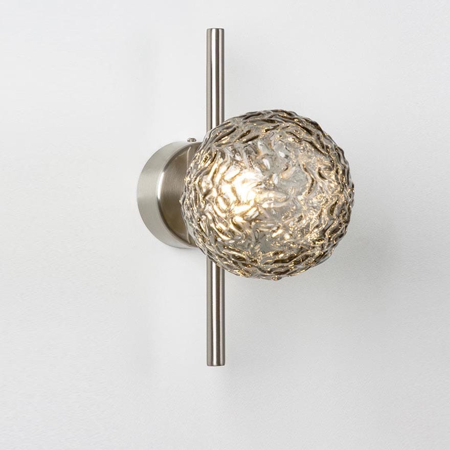 Caterpillar Wall A LED Indoor Wall Light With Yosh Rippled Glass