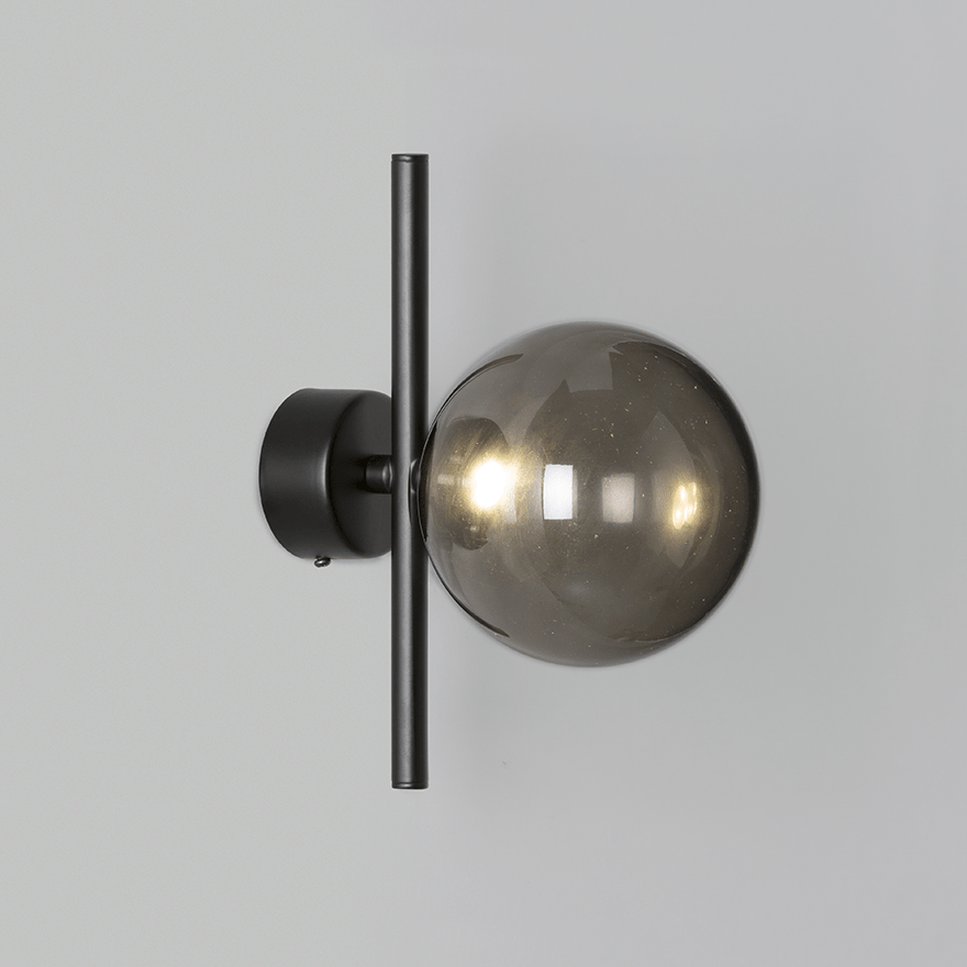 Caterpillar Wall A LED Indoor Wall Light With Yosh Glass Smoke 120