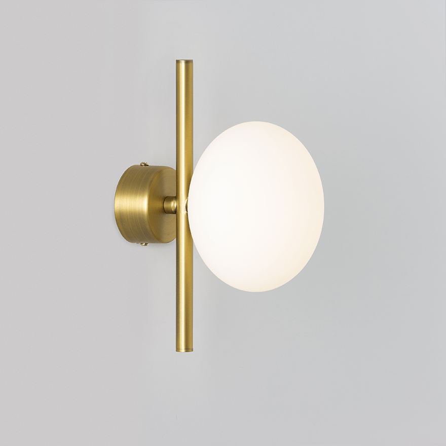 Caterpillar Wall A LED Indoor Wall Light With Yosh Glass Opal Flat 120