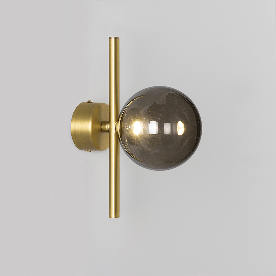Caterpillar Wall A LED Indoor Wall Light With Yosh Glass Smoke 100
