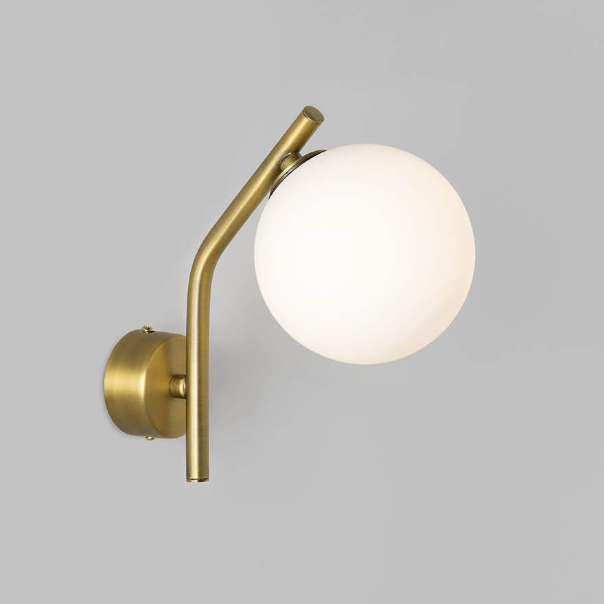 Caterpillar Wall B LED Indoor Wall Light Yosh Brass Opal 120 Glass