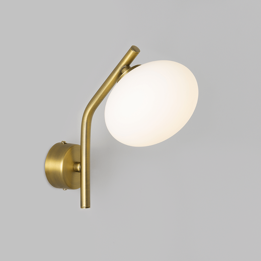 Caterpillar Wall B LED Indoor Wall Light Yosh Brass Opal 120 Glass