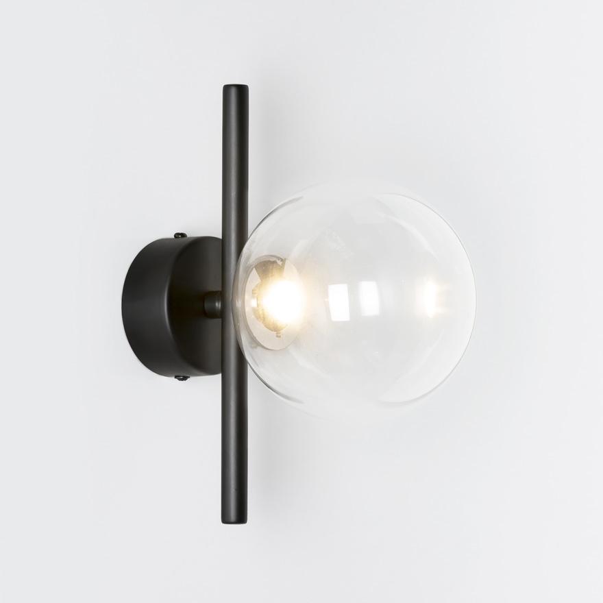 Caterpillar Wall A LED Indoor Wall Light With Yosh Glass Clear Round