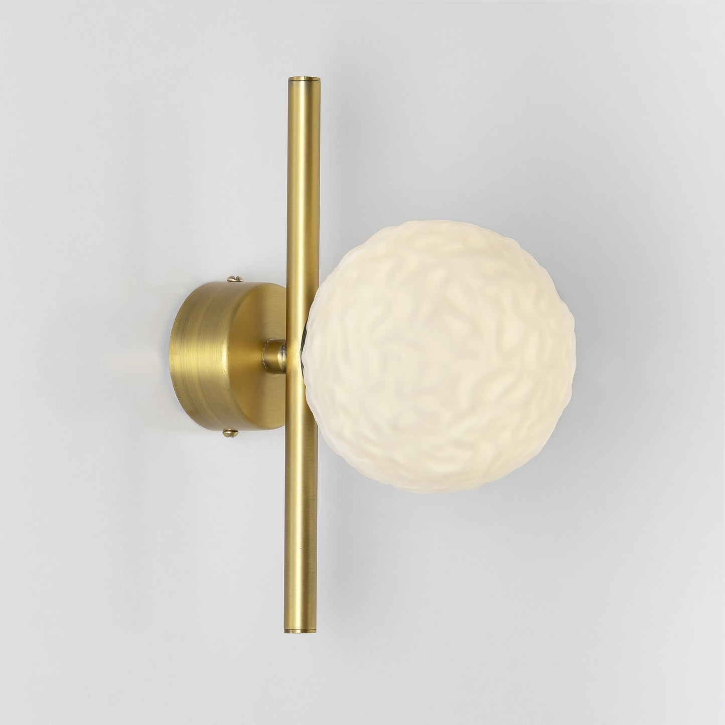 Caterpillar Wall A LED Indoor Wall Light With Yosh Glass Opal Rippled