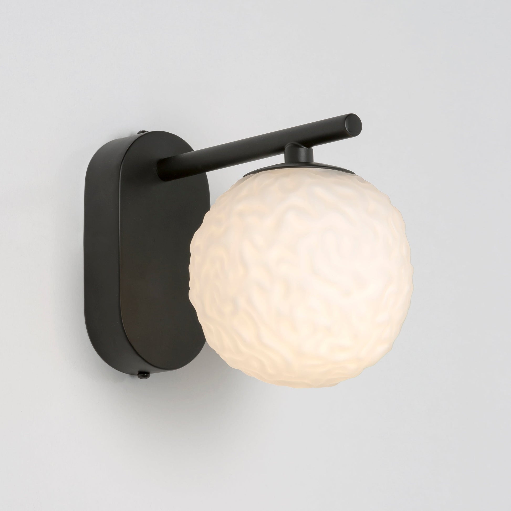 Yosh Opal Rippled Glass on Caterpillar Wall C Black