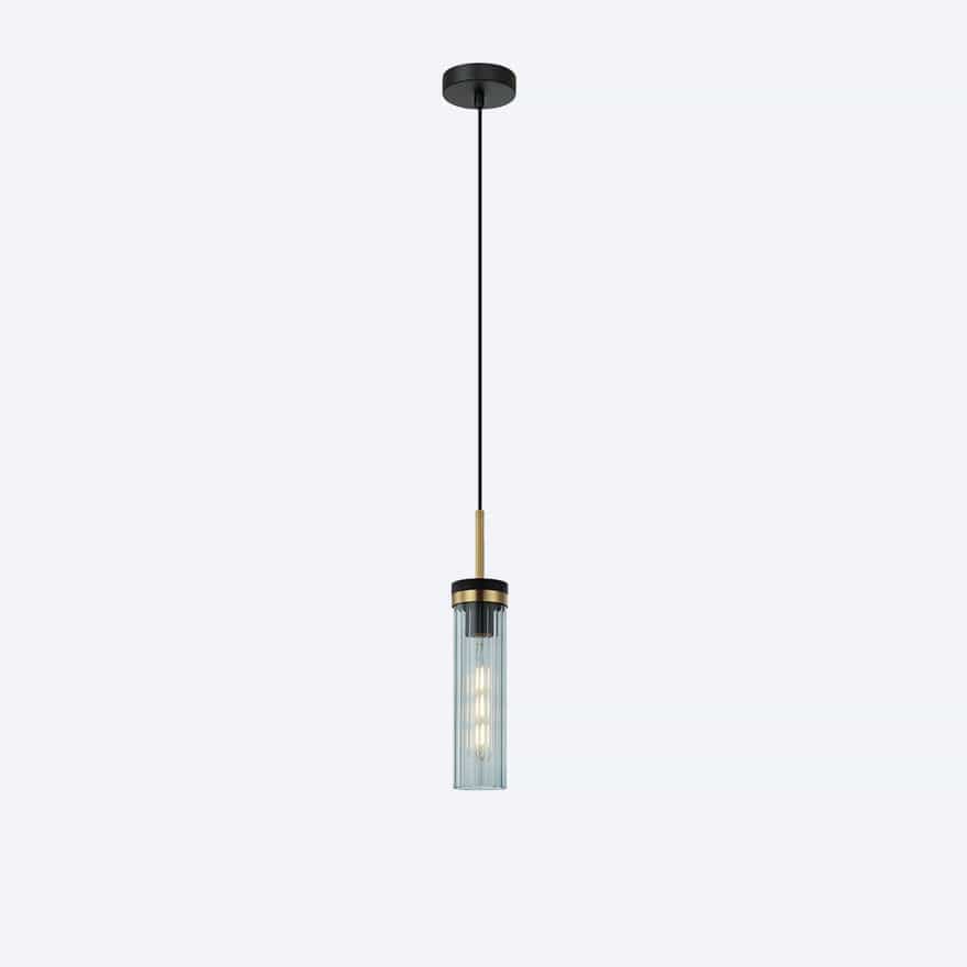 About Space Lighting Georgia Glass Ribbed Pendant Light