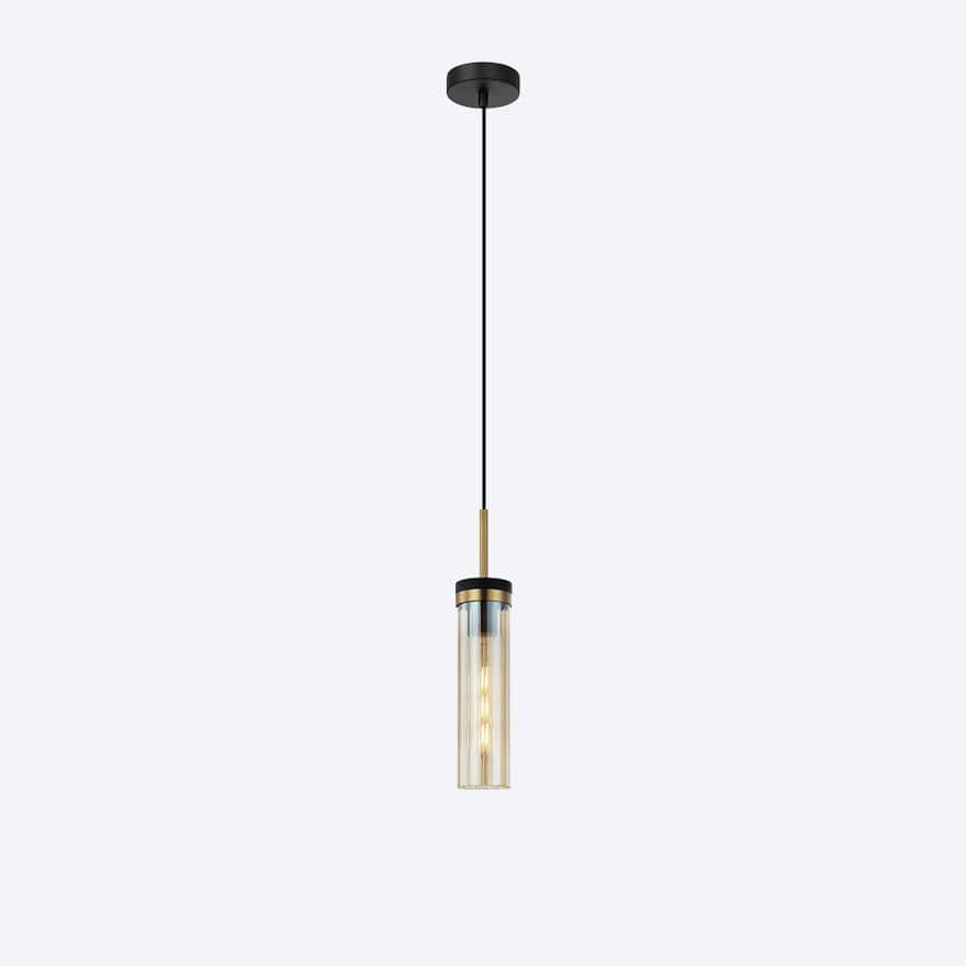 About Space Lighting Georgia Glass Ribbed Pendant Light