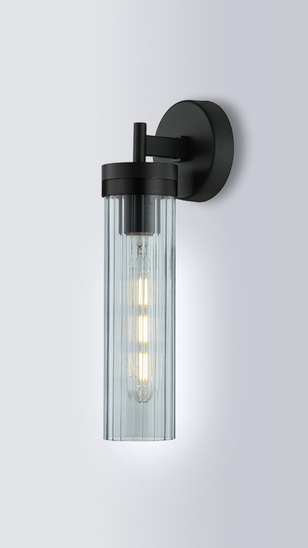 Georgia Ribbed Glass Wall Light
