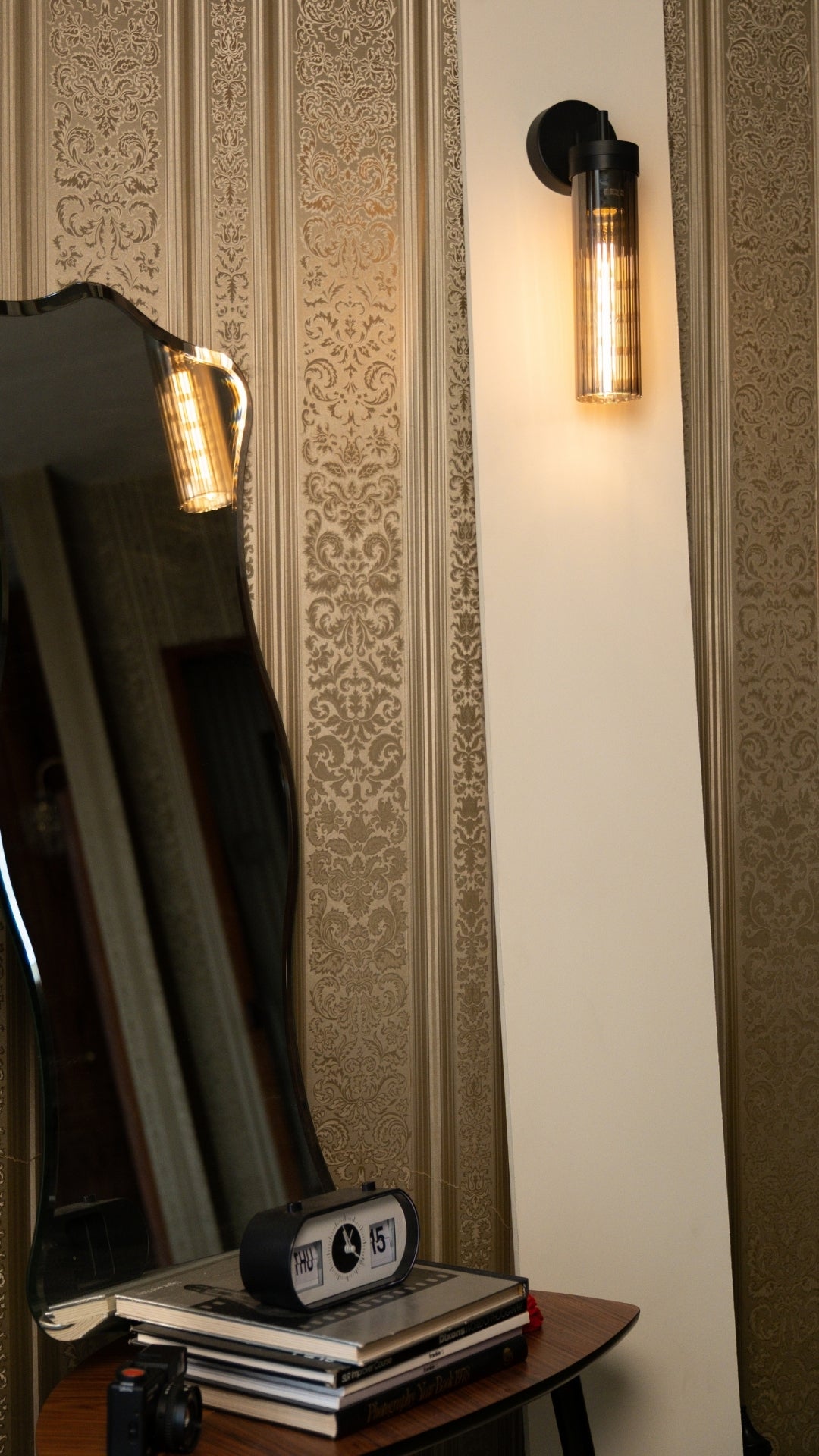 Georgia Ribbed Glass Wall Light