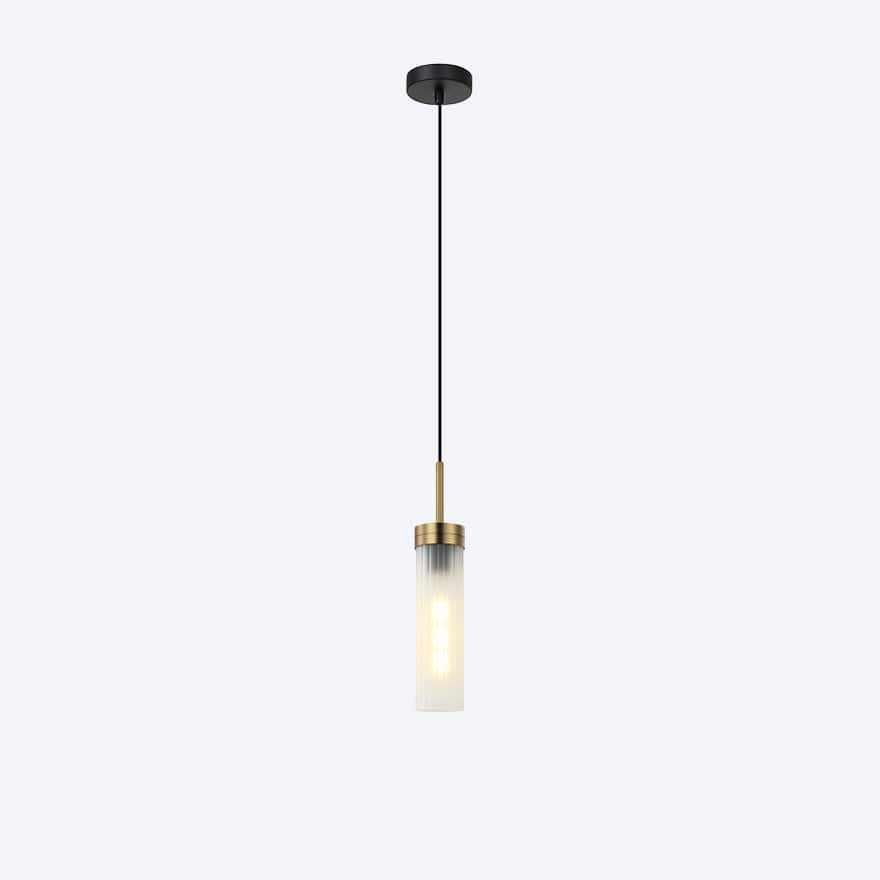 About Space Lighting Georgia Glass Ribbed Pendant Light Opal Glass