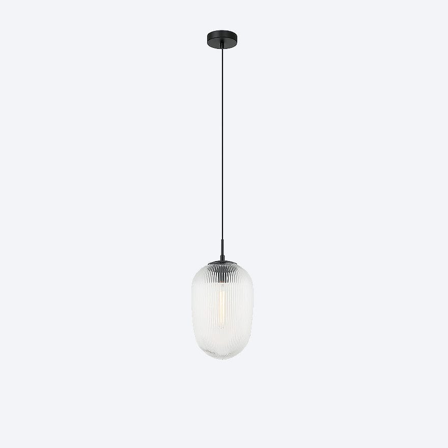 HUDSON RIBBED GLASS PENDANT CLEAR