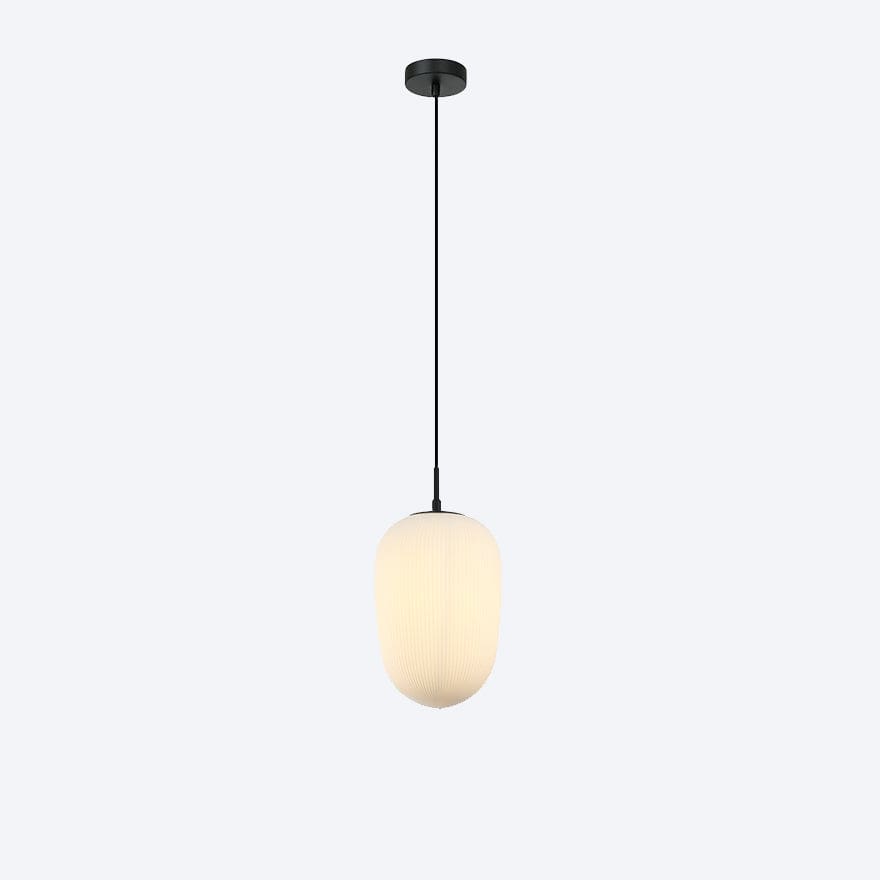 HUDSON RIBBED GLASS PENDANT OPAL