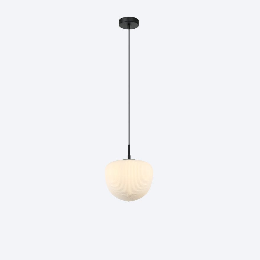 HUDSON S RIBBED GLASS PENDANT OPAL