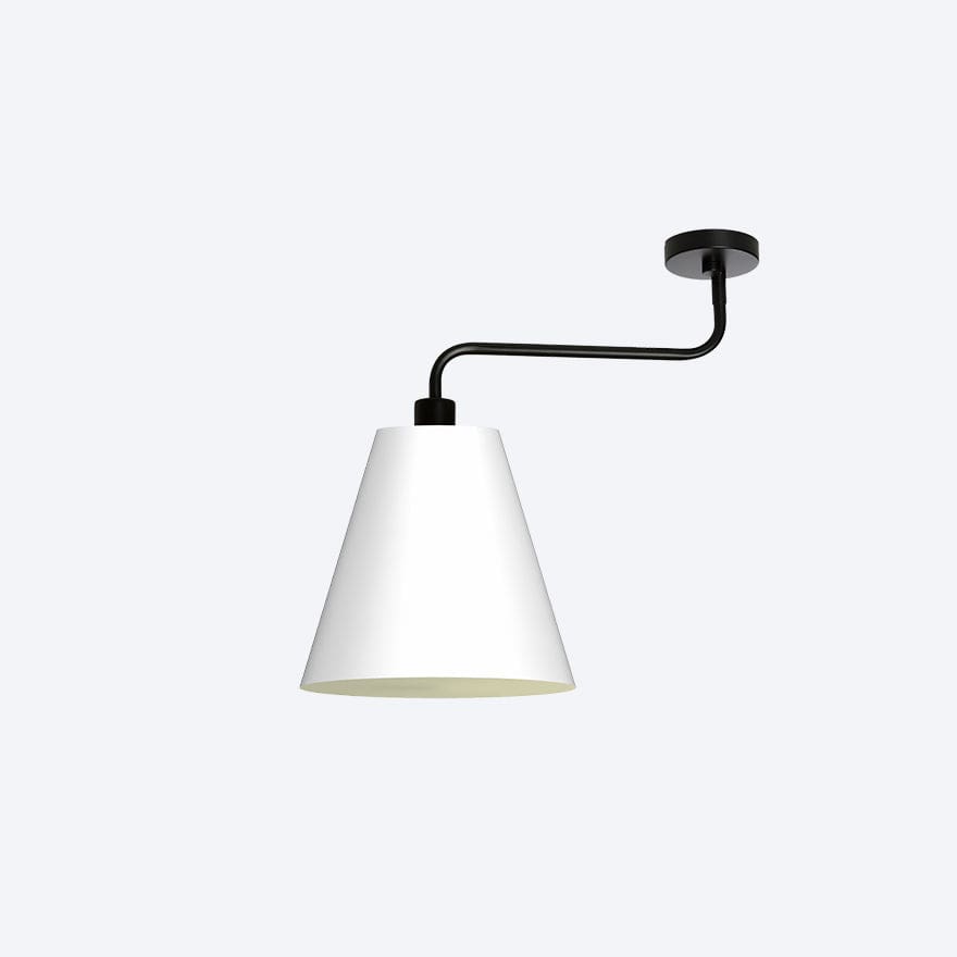 Hugo Ceiling Light with Cambio Shade DL White