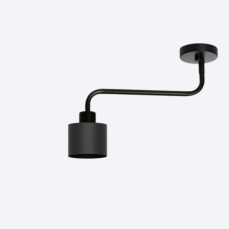 Hugo Ceiling Light with Cambio Shade A Black