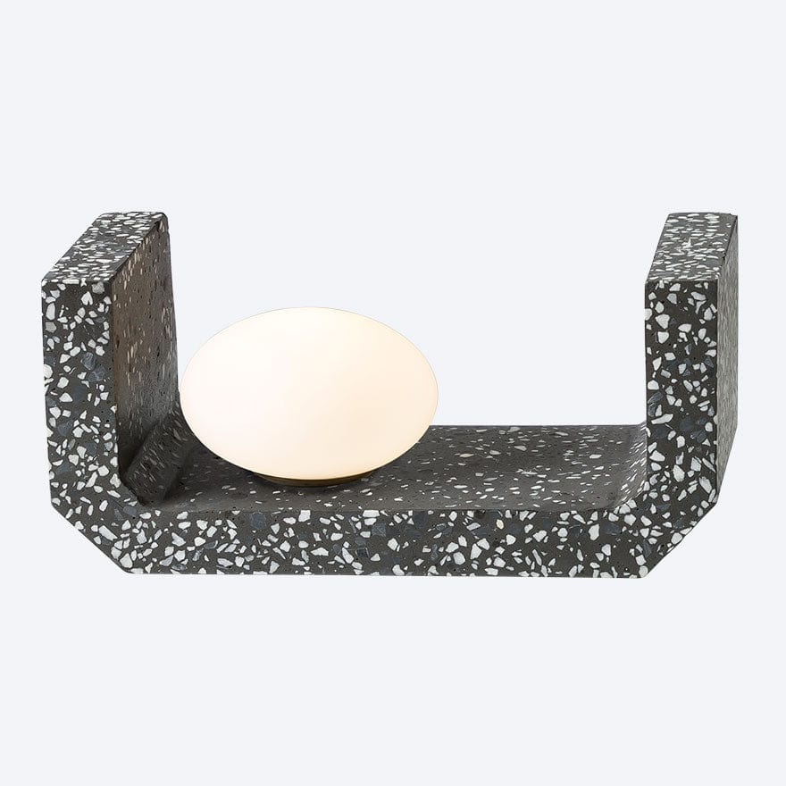 NOA TABLE LAMP SHADOW FLECK WITH YOSH OPAL FLAT 120mm