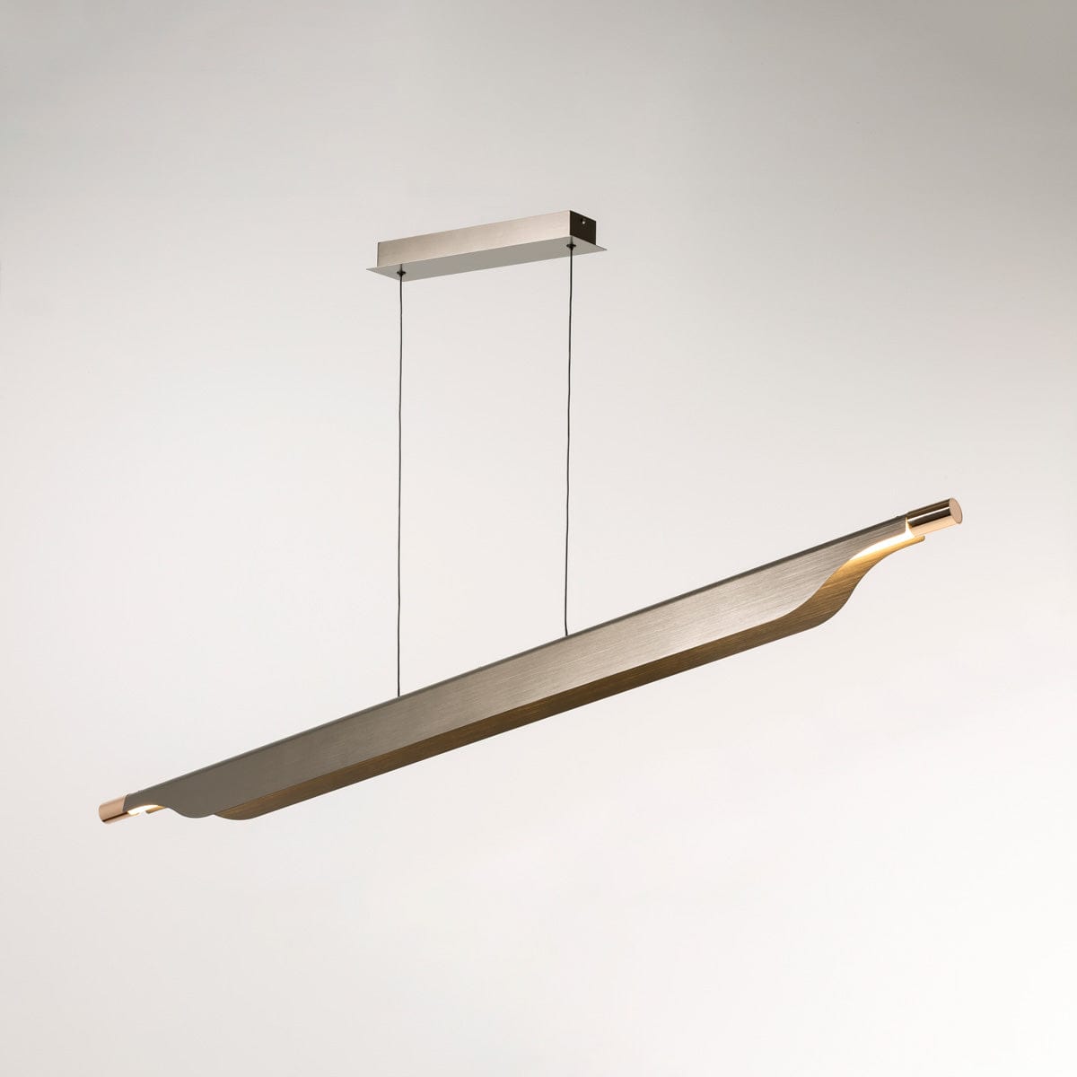 OBERON LED LINEAR PENDANT GREY ON