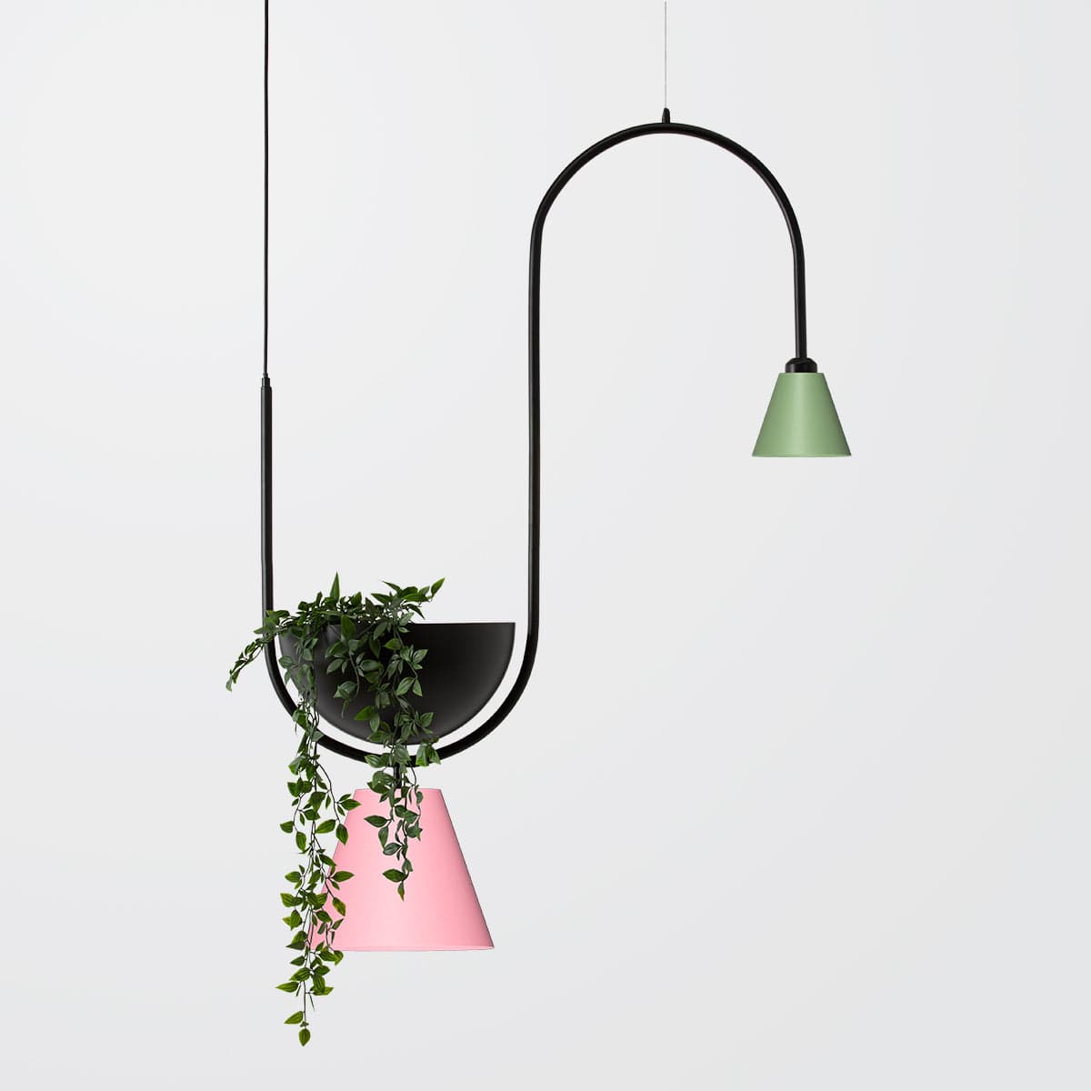 Cambio Shade DL Pink and D Green on Belki Duo Pendant
