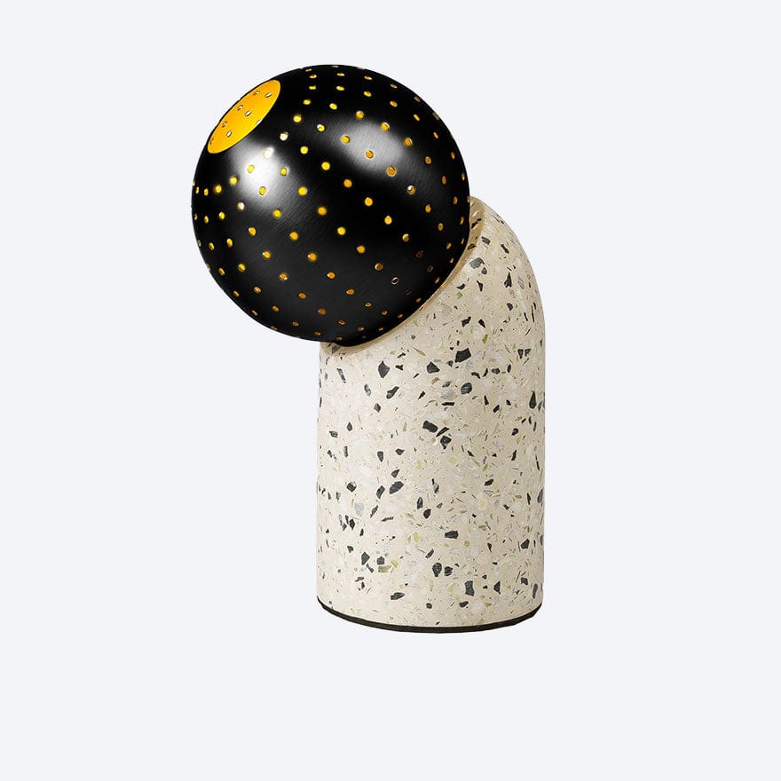 SOL TABLE LAMP MILKY WITH YOSH SHADE E BK
