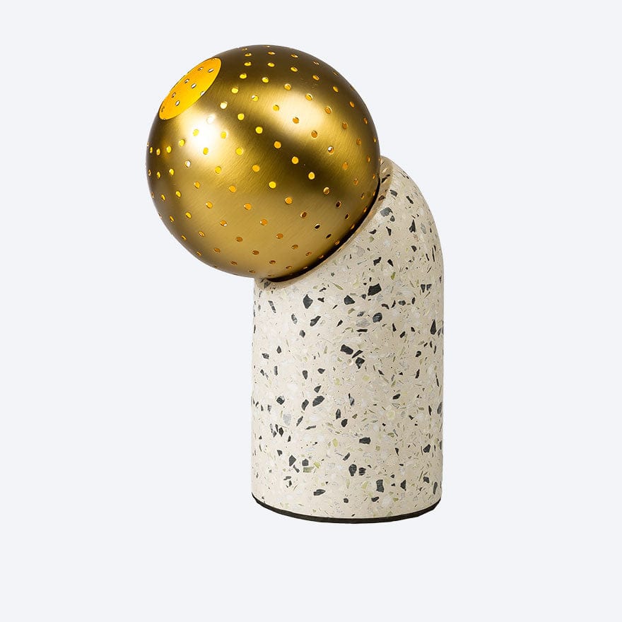 SOL TABLE LAMP MILKY WITH YOSH SHADE E BR