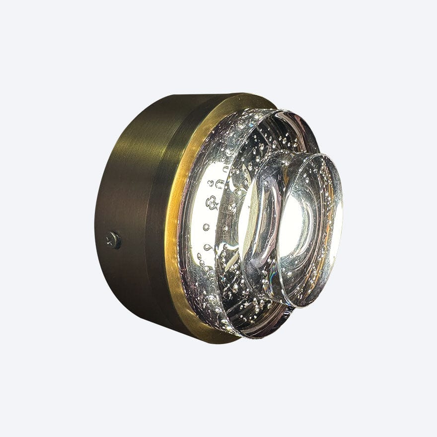 SPRITZ WALL LIGHT ALUMINIUM ACRYLIC BRASS and SMOKE