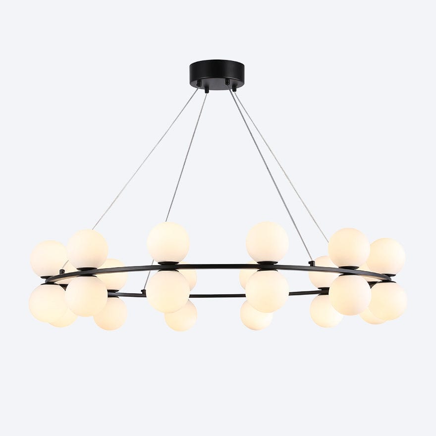 About Space Lighting Yoshi 24 LED Ring Pendant Light - Yosh Opal Glass