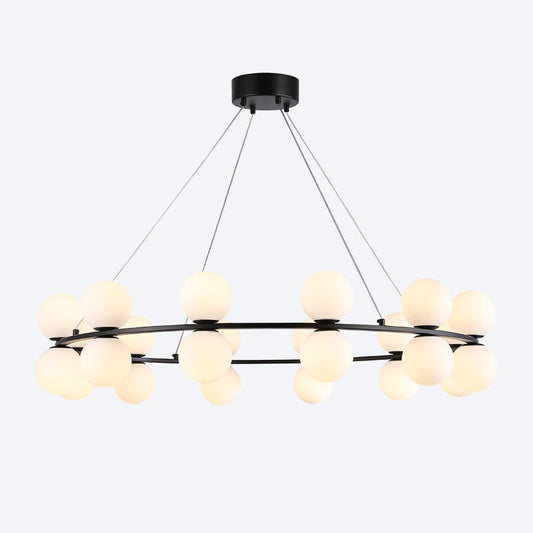 About Space Lighting Yoshi 24 LED Ring Pendant Light - Yosh Opal Glass