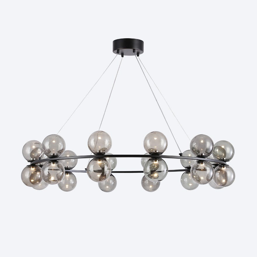 About Space Lighting Yoshi 24 LED Ring Pendant Light - Yosh Smoke  Glass
