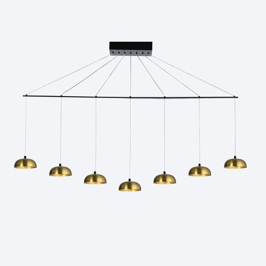 Zoro Linear 7 Yosh Shade B Brass Linear Pendant Light