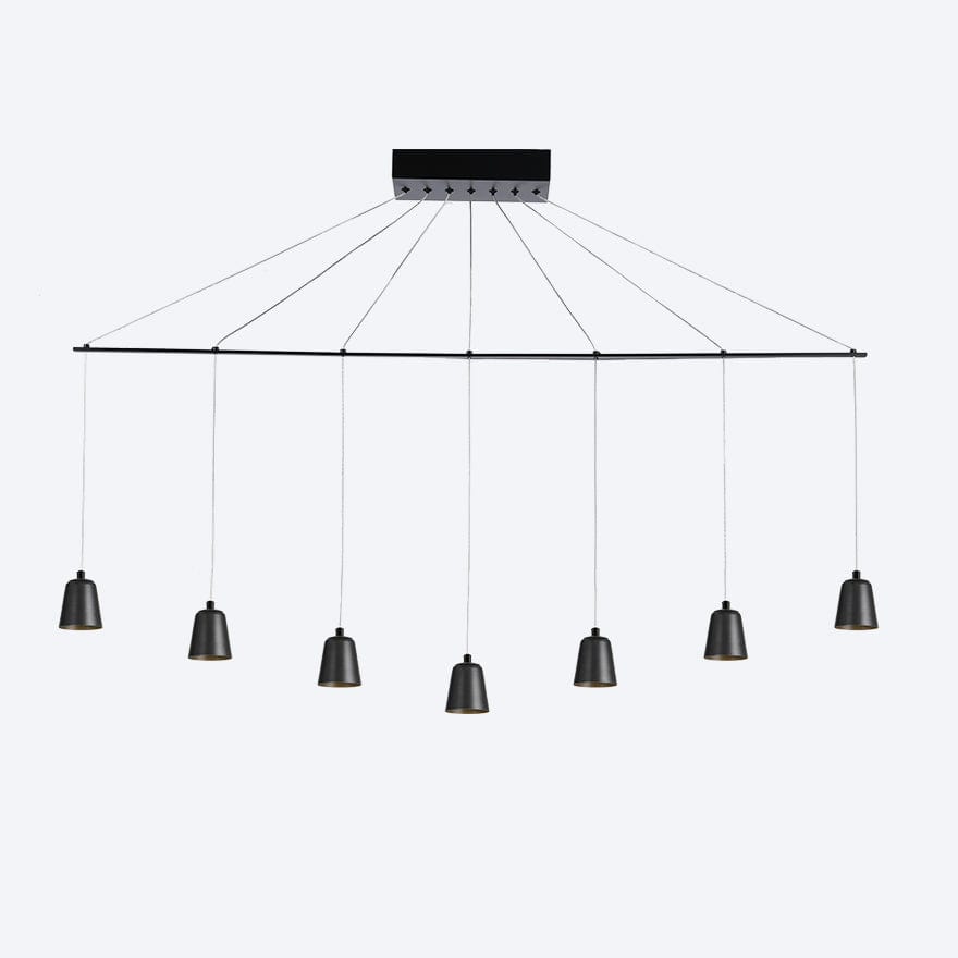 Zoro Linear 7 Yosh Shade C Black Linear Pendant Light