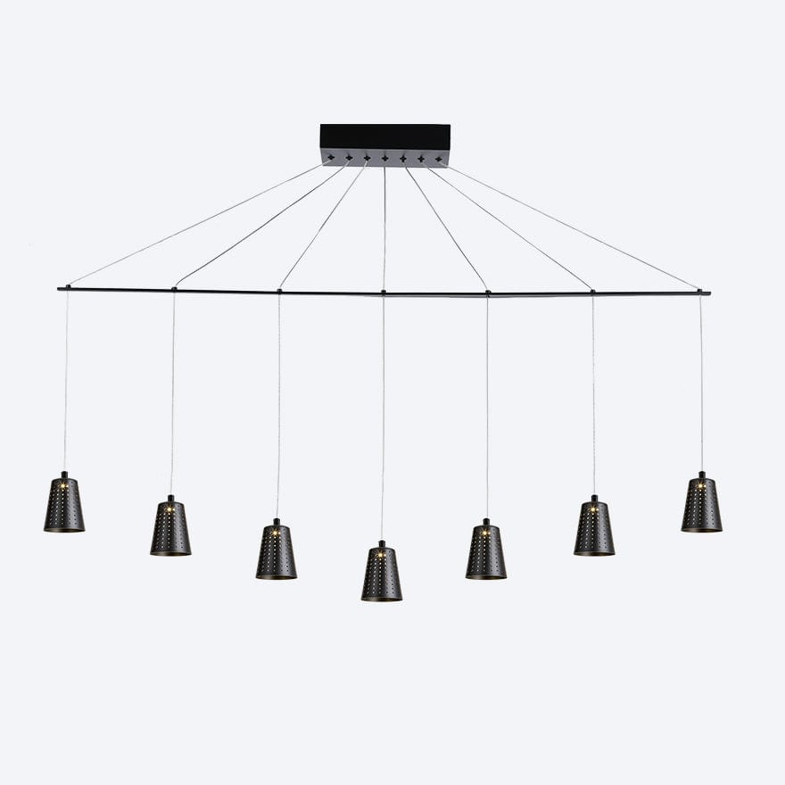 Zoro Linear 7 Yosh Shade D Black Linear Pendant Light